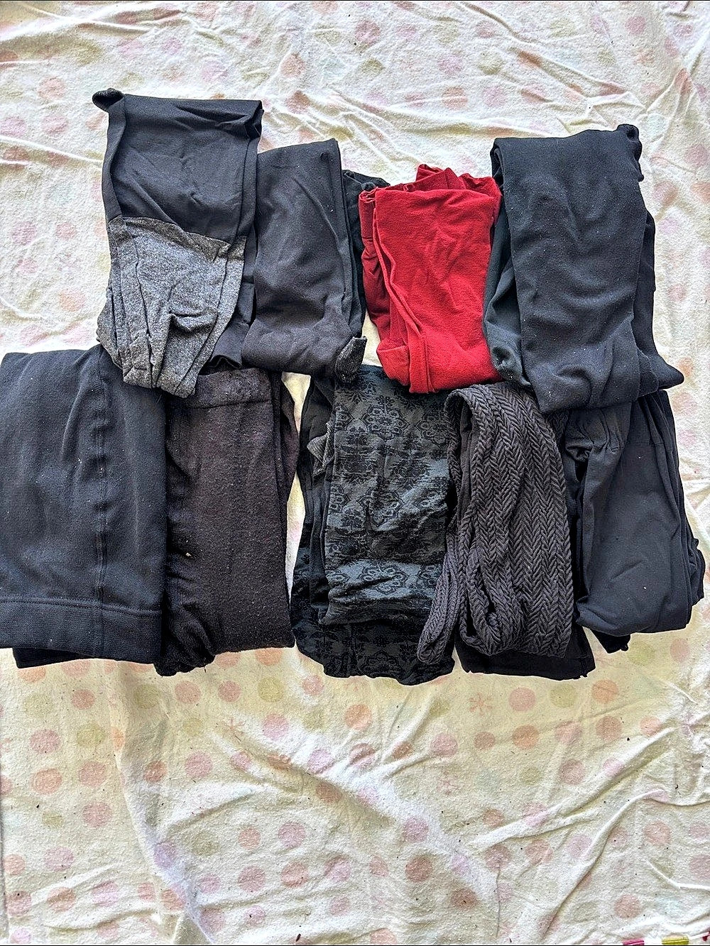 Assorted Hosiery in Black & Red